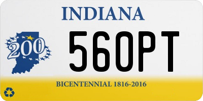 IN license plate 560PT