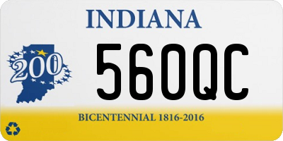 IN license plate 560QC