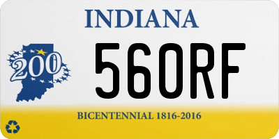 IN license plate 560RF