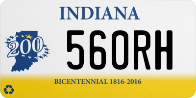 IN license plate 560RH