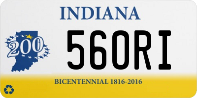 IN license plate 560RI