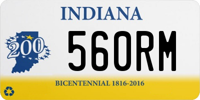 IN license plate 560RM