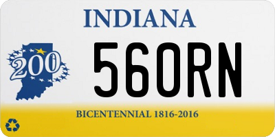 IN license plate 560RN