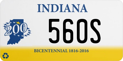 IN license plate 560S