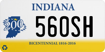 IN license plate 560SH