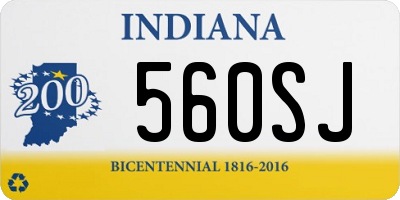 IN license plate 560SJ