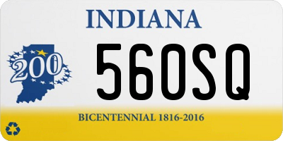 IN license plate 560SQ