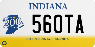 IN license plate 560TA