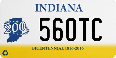 IN license plate 560TC