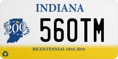 IN license plate 560TM