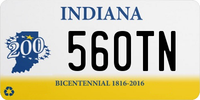 IN license plate 560TN