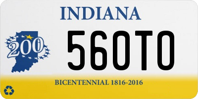 IN license plate 560TO