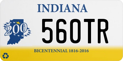 IN license plate 560TR