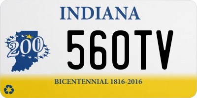 IN license plate 560TV