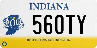 IN license plate 560TY