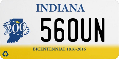 IN license plate 560UN