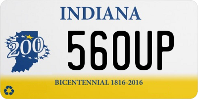 IN license plate 560UP