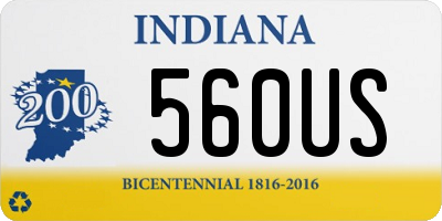 IN license plate 560US