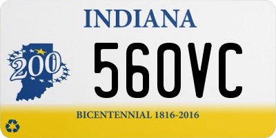 IN license plate 560VC