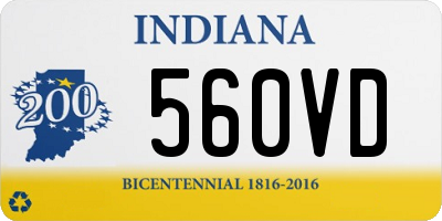 IN license plate 560VD