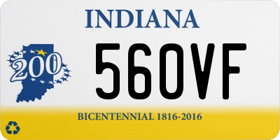 IN license plate 560VF