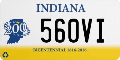 IN license plate 560VI