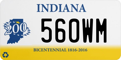 IN license plate 560WM