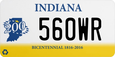 IN license plate 560WR