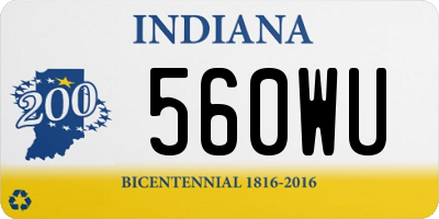 IN license plate 560WU