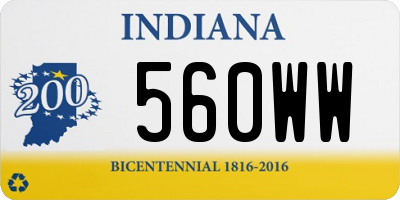 IN license plate 560WW