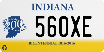 IN license plate 560XE