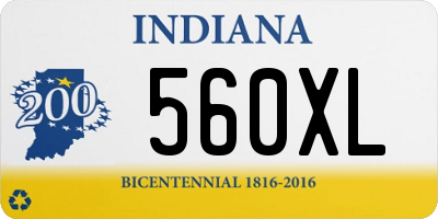 IN license plate 560XL
