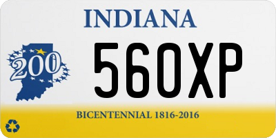 IN license plate 560XP