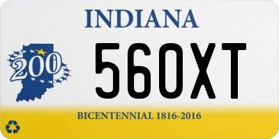 IN license plate 560XT