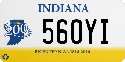 IN license plate 560YI