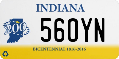 IN license plate 560YN