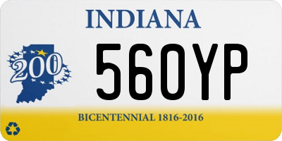 IN license plate 560YP