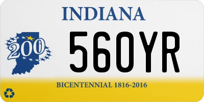 IN license plate 560YR