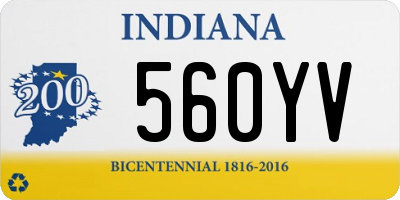 IN license plate 560YV