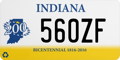IN license plate 560ZF