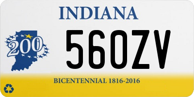 IN license plate 560ZV