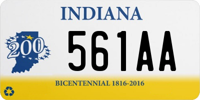 IN license plate 561AA