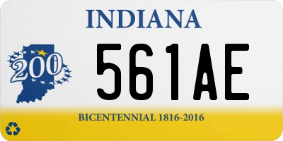 IN license plate 561AE