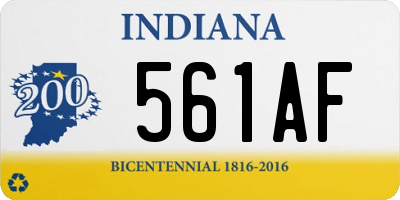 IN license plate 561AF