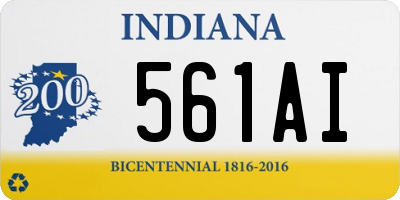 IN license plate 561AI