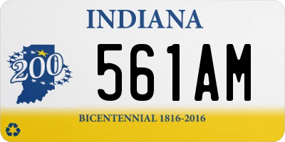 IN license plate 561AM