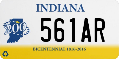 IN license plate 561AR