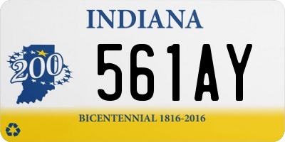 IN license plate 561AY