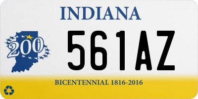 IN license plate 561AZ