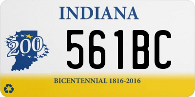 IN license plate 561BC